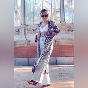 NWT Timeless Minimalist Luxe Bohemian Vacation Summer Zara Kimono/Jacket/Duster